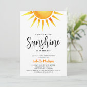 Invitation Baby shower neutre de Sunshine Genre (Debout devant)