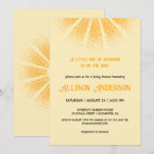 Invitation Baby shower neutre de Sunshine Genre (Devant / Derrière)