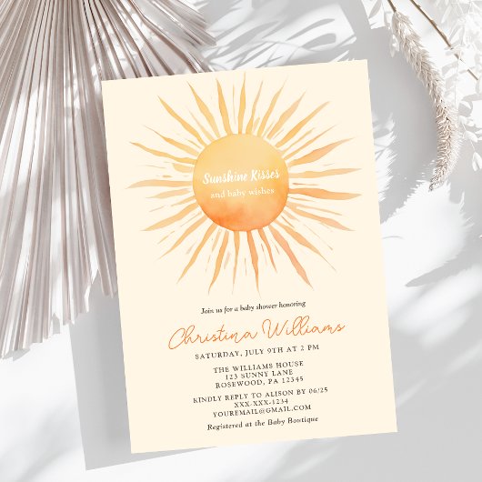 Invitation Baby shower neutre de Sunshine Genre