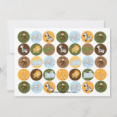 Invitation Baby shower neutre des animaux de Jungle Safari (Dos)
