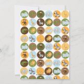 Invitation Baby shower neutre des animaux de Jungle Safari (Dos)