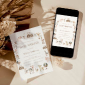 Invitation Baby shower neutre du thème de la ferme