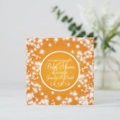 Invitation Baby shower Neutre Élégant Hiver Épargne Orange (Debout devant)