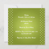 Invitation Baby shower neutre élégant Polka Dot vert (Dos)