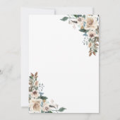 Invitation Baby shower neutre floral du cygne (Dos)