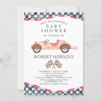 Baby shower Neutre Genre De Voiture De Course Rétr