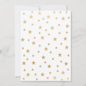 Invitation Baby shower Neutre Genre Or Star par la poste (Dos)