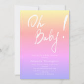 Invitation Baby shower neutre homme écrit main (Devant)