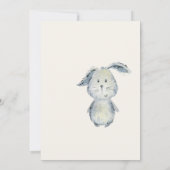 Invitation Baby shower neutre lapin mou (Dos)