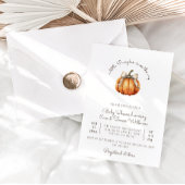 Invitation Baby shower neutre minimal de petit Citrouille