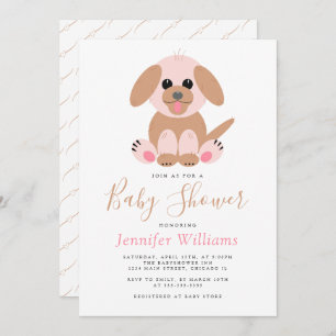 Invitation Baby shower neutre personnalisé simple