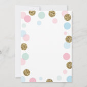 Invitation Baby shower neutre pour les femmes Confetti (Dos)