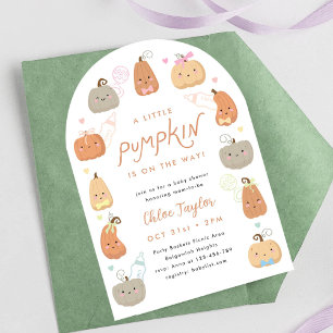 Invitation Baby shower neutre pour les petits Citrouilles