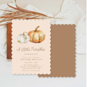 Invitation Baby shower neutre pour les petits Citrouilles