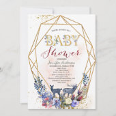 Invitation Baby shower Neutre selon le genre dans les forêts (Devant)