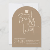Invitation Baby shower neutre simple et minimal d'attente (Devant)