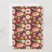 Invitation Baby shower neutre Sushi (Dos)