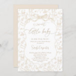 Invitation Baby shower neutre Toile De Jouy avec Bow<br><div class="desc">Baby shower neutre Toile De Jouy avec Invitation Bow</div>