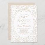 Invitation Baby shower neutre Toile De Jouy Bow<br><div class="desc">Baby shower Toile De Jouy avec arc pour un baby shower neutre</div>