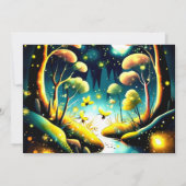 Invitation Baby shower nocturne de lucioles (Dos)