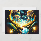 Invitation Baby shower nocturne de lucioles enchantées (Dos)