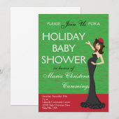 Invitation Baby shower Noël (Devant / Derrière)