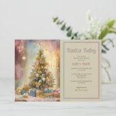 Invitation Baby shower Noël (Debout devant)