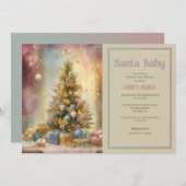 Invitation Baby shower Noël (Devant / Derrière)