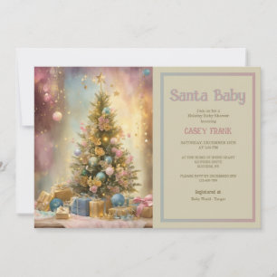Invitation Baby shower Noël
