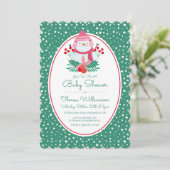 Invitation Baby shower | Noël Vacances hiver Snowman (Debout devant)