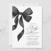 Invitation Baby shower noir (Devant)