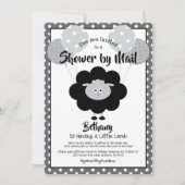 Invitation Baby shower noir blanc par Mail Lamb Chic Moderne (Devant)