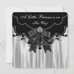Invitation Baby shower noir et blanc