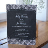 Invitation Baby shower noir et blanc