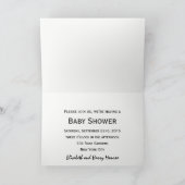 Invitation Baby shower noir et blanc moderne (Intérieur)
