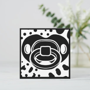 Invitation baby shower - Noir et Blanc- Pacifique
