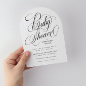 Invitation Baby shower noir et blanc simple et élégant