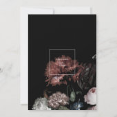 Invitation Baby shower noir foncé Moody Floral (Dos)