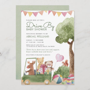 Invitation Baby shower Nounours de Woodland Drive-By