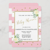 invitation baby shower, nouveau bébé, fête d'accue (Devant / Derrière)