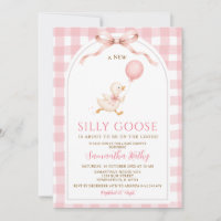 Baby Shower Nouvelles Folles Oies Rose Gingham
