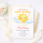Invitation Baby shower Nuage Bleu