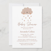 Invitation Baby shower nuage de pluie Boho mûre (Devant)