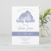 Invitation Baby shower nuage neutre pour les femme (Debout devant)