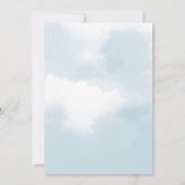 Invitation Baby shower nuage pastel gris nuages baby shower (Dos)