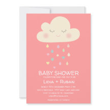 Invitation Baby shower nuage pluvieux