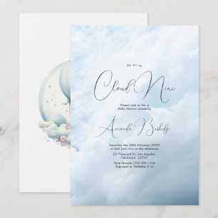 Invitation Baby Shower Nuage Rêveur 9