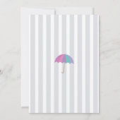 Invitation Baby shower Nuage Saupoudrer pluie rose parapluie  (Dos)