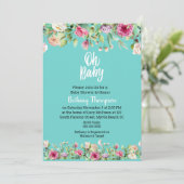 Invitation Baby shower Nuetral_Oh bébé (Debout devant)