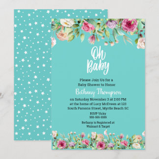 Invitation Baby shower Nuetral_Oh bébé
